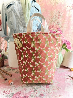 Velvet Daizy Hope Basket, ?CHandmade USA Floral Knitting & Crochet Tote Spacious Interior