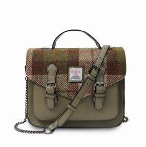 Compact Form Islander? Medium Calton Satchel with Harris Tweed?