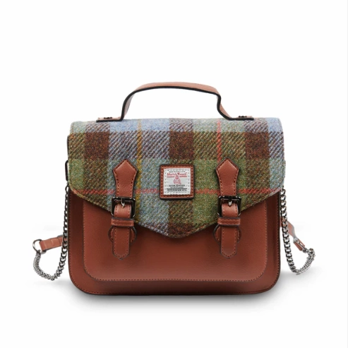 Secure ID holder Smart Design Islander? Medium Calton Satchel with Harris Tweed?