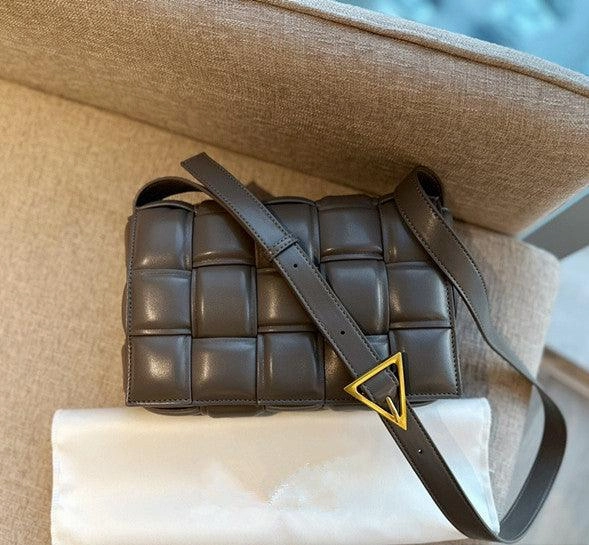 Lambskin Leather Quilted Elegant Shoulder Bag, Small Handwoven Leather Bag, Trendy Boutique Designer Bag, Classic Style Leather Bag, Gift Outdoor Explorer