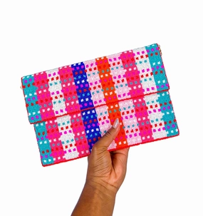 Luxury Trend Sleek Finish Beaded Clutch - Orchidia