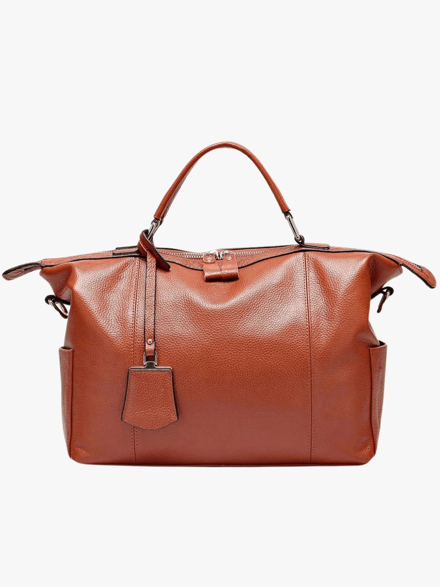 Madeline | Brown Leather Weekender Tote ?C Chic & Spacious Portable Comfort Practical Travel