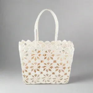 Liz White Mediterranean Crochet Tote BC Bag Weekend Ready Business Mood