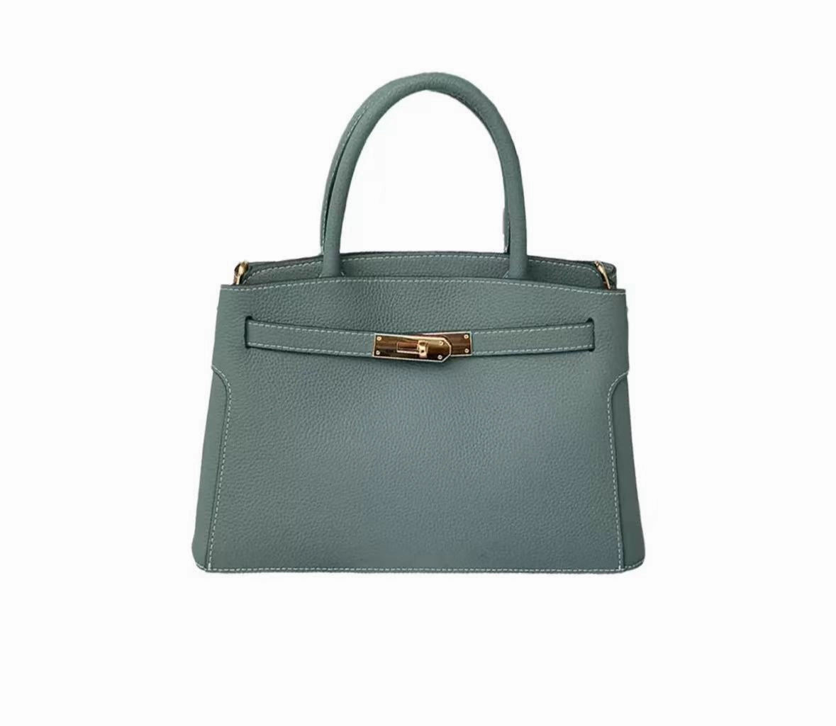 Lou Classic Leather Handbag ?C Timeless, Structured & Elegant Commuter Life