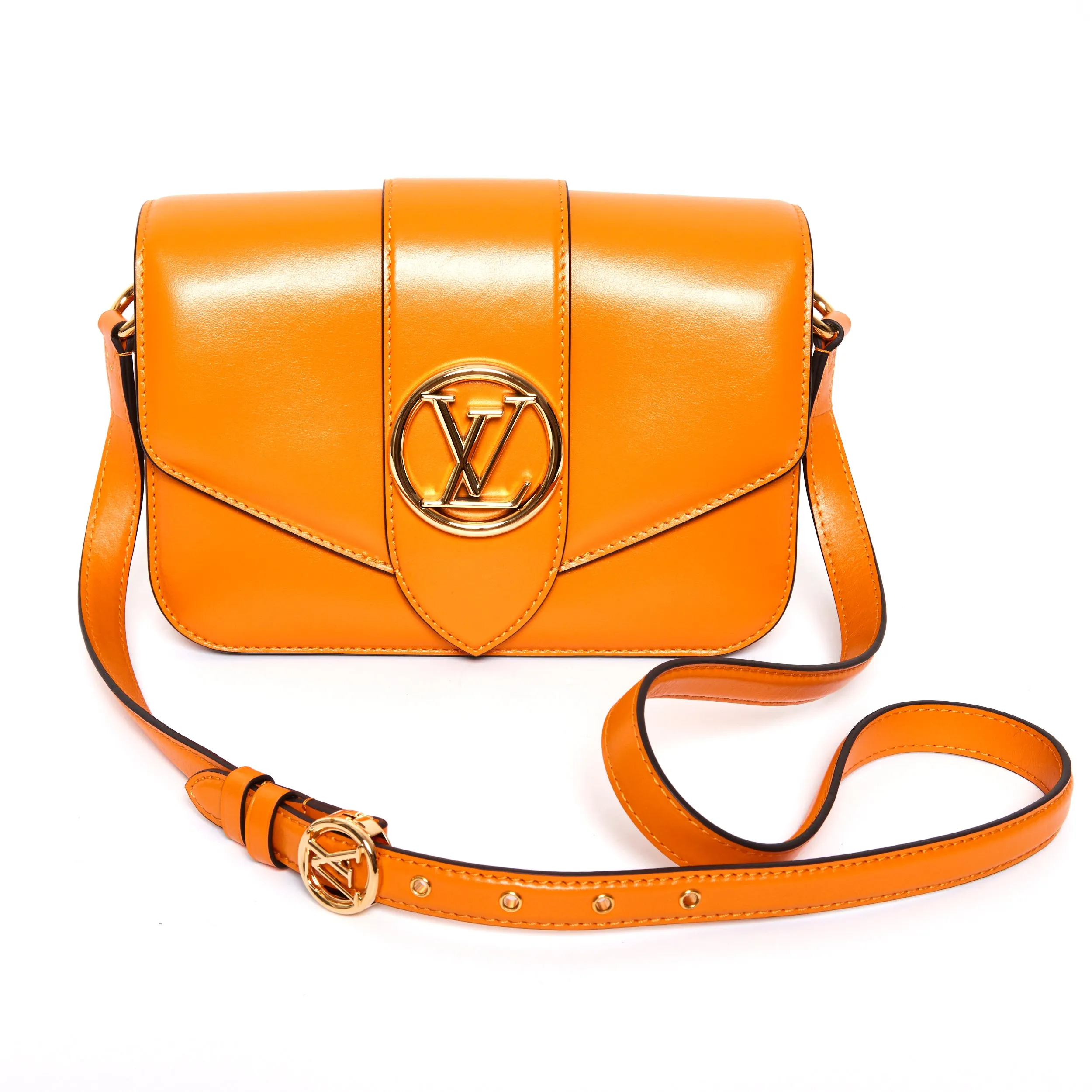 Everyday Spirit LOUIS VUITTON Summer Gold Calfskin Pont 9 MM Bag