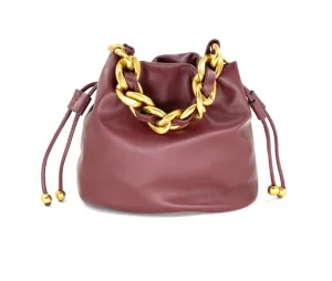 Lucy Burgundy Chain Small BC Bag Compact Shape