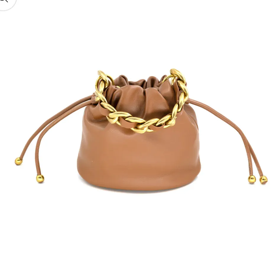 Lucy Chocolate Chain Small BC Bag Trendy shoulder accessory Stylish Design