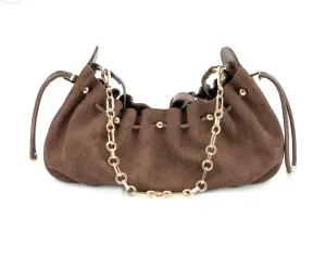 Callie Chocolate Suede Tote BC Bag Handmade Craft Casual Street