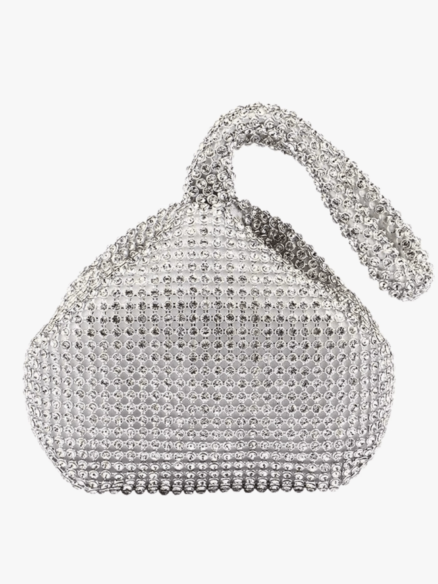 Luxe | Silver Crystal Mesh Knot Bag ?C Glamorous & Eye-Catching Travel Ready Practical Companion