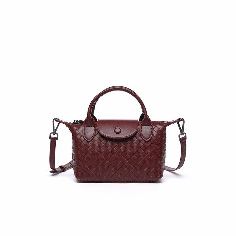 Luxurious Lambskin Leather Handwoven Shoulder Bag | Top Handle Designer Bag Practical Journey