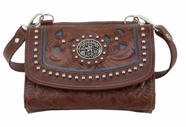 Stylish Function Smart Carry American West Handbag Lady Lace Collection: Leather Western Crossbody Wallet