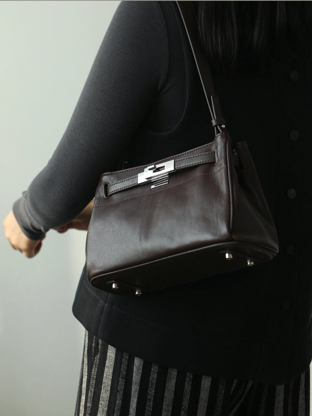 Comfort Carry Casual Comfort Luxury Black Leather Tote Bag, Handmade Togo and Lambskin Leather Shoulder Bag and Crossbody Square Bag