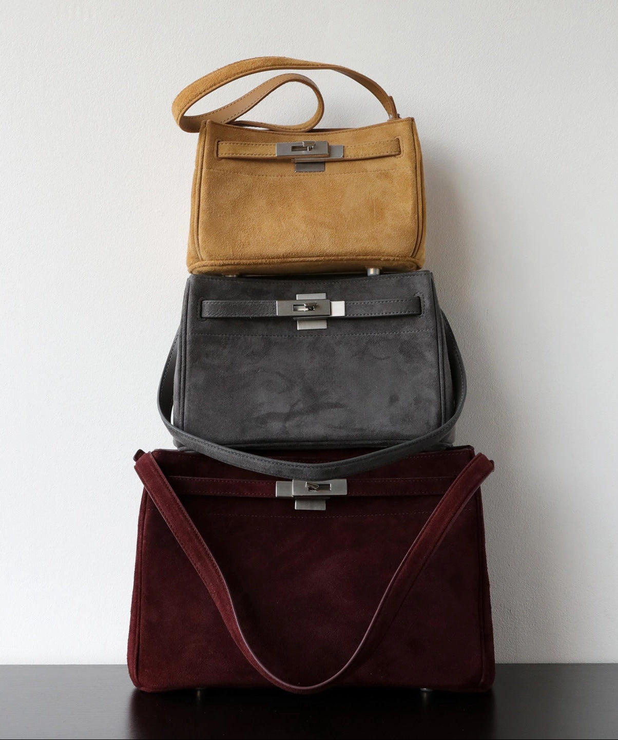 Luxury Vintage Brown Suede Bag, Handmade Lambskin Suede Shoulder & Crossbody Small Square Bag Daily Comfort Street Style