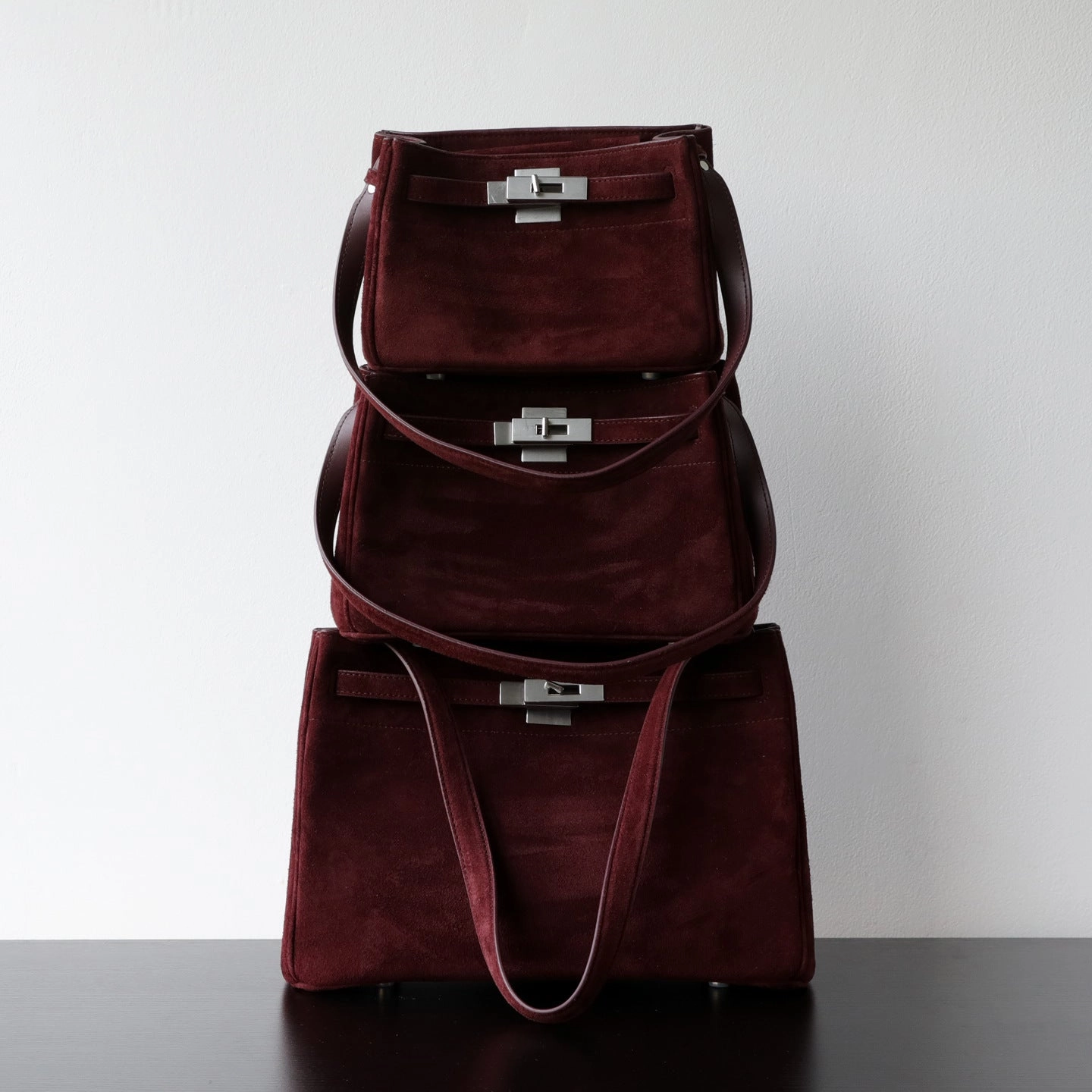 Lightweight Gear Luxury Vintage Brown Suede Bag, Handmade Lambskin Suede Shoulder & Crossbody Small Square Bag