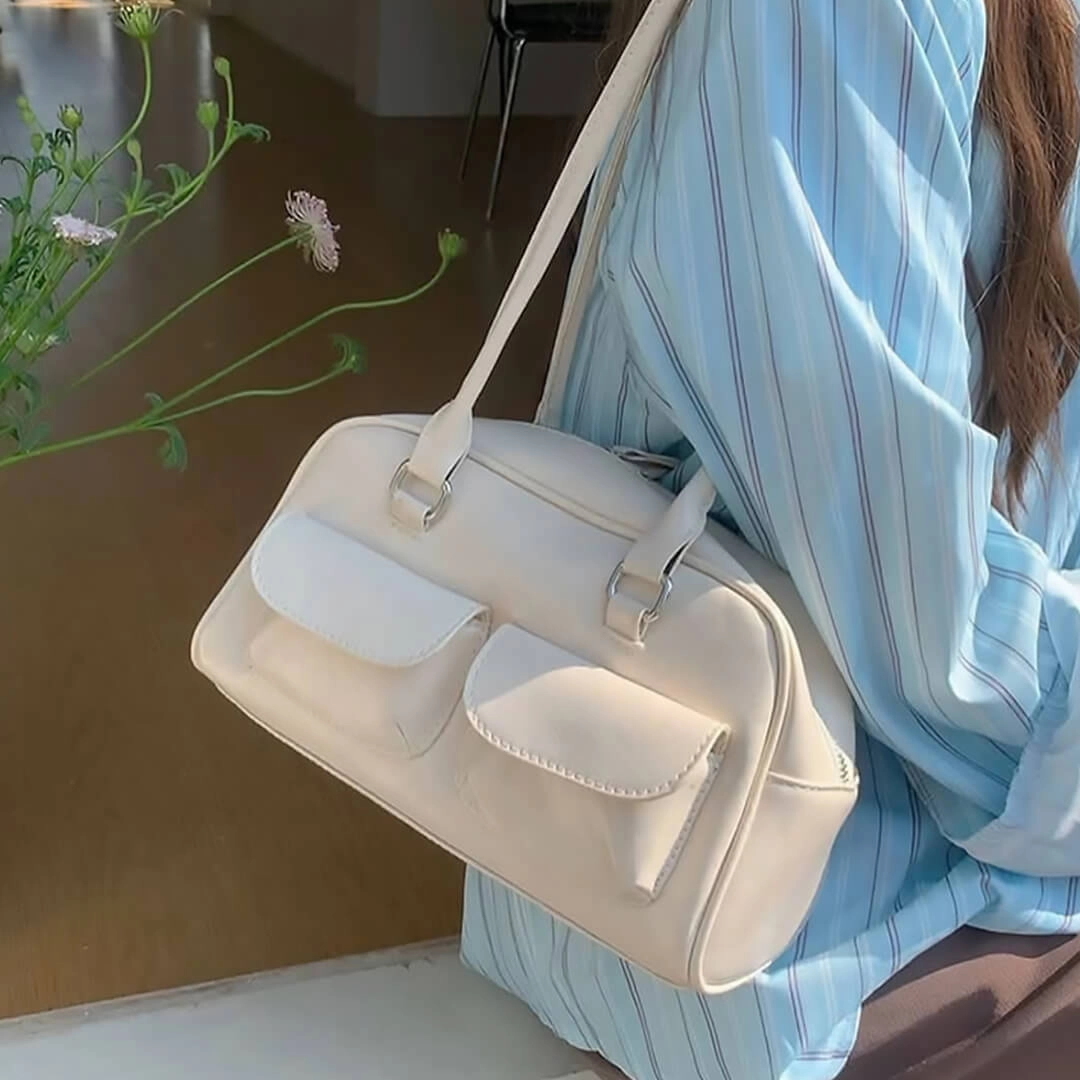 Maelle Pocket Tote Bag ?C Organised Everyday Handbag with Front Pockets Timeless Touch Travel Ready