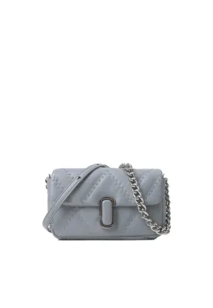 Marc Jacobs The Quilted Leather Shoulder Bag J Marc Mini In Rock Grey 2F4HCR037H04 Comfortable fit with adjustable straps Perfect for pairing with both casual and formal attire