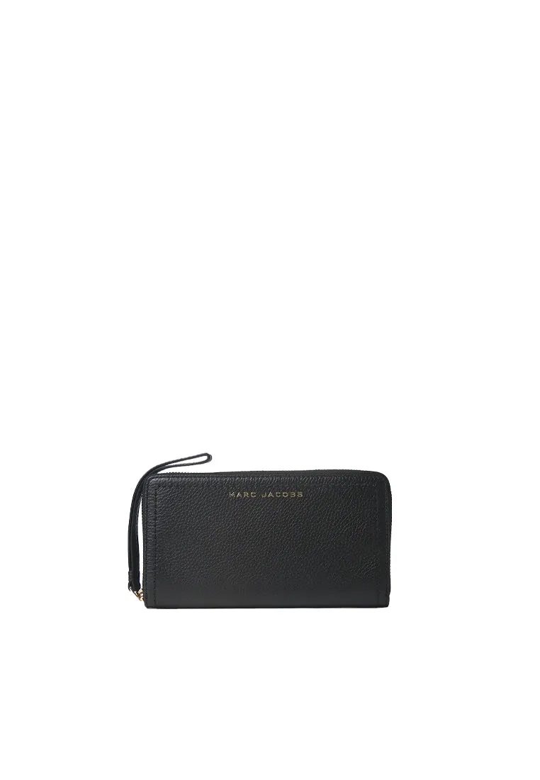Professional Appeal Marc Jacobs Zip Around Wallet With Wristlet Strap In Black S104L01FA21