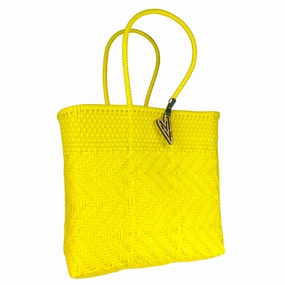 Maria Victoria | Canary | Upcycled, Handwoven, Multicolor Tote Business Routine