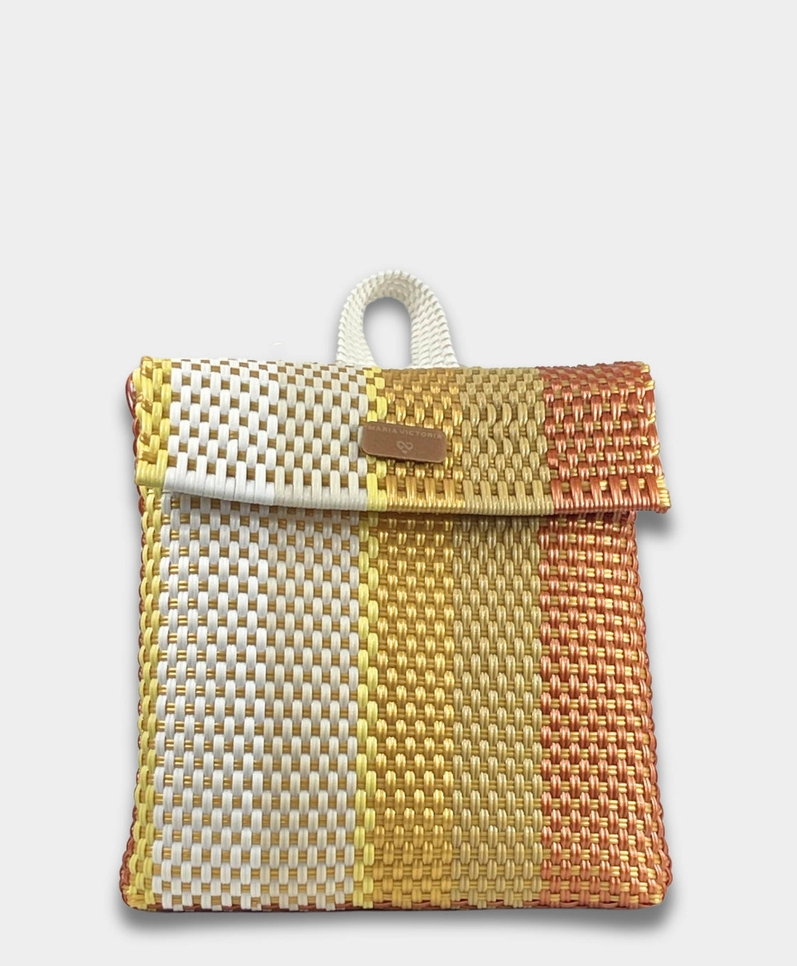 Maria Victoria | Cappuccino BK | Upcycled, Handwoven, Backpack Outdoor Detail Comfortable Straps