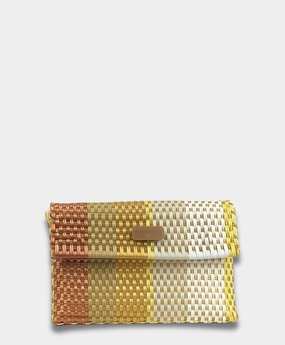 Maria Victoria | Cappuccino DI | Upcycled, Handwoven, Clutch Refined Aesthetic