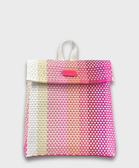 Maria Victoria | Coral BK | Upcycled, Handwoven, Backpack Active Function