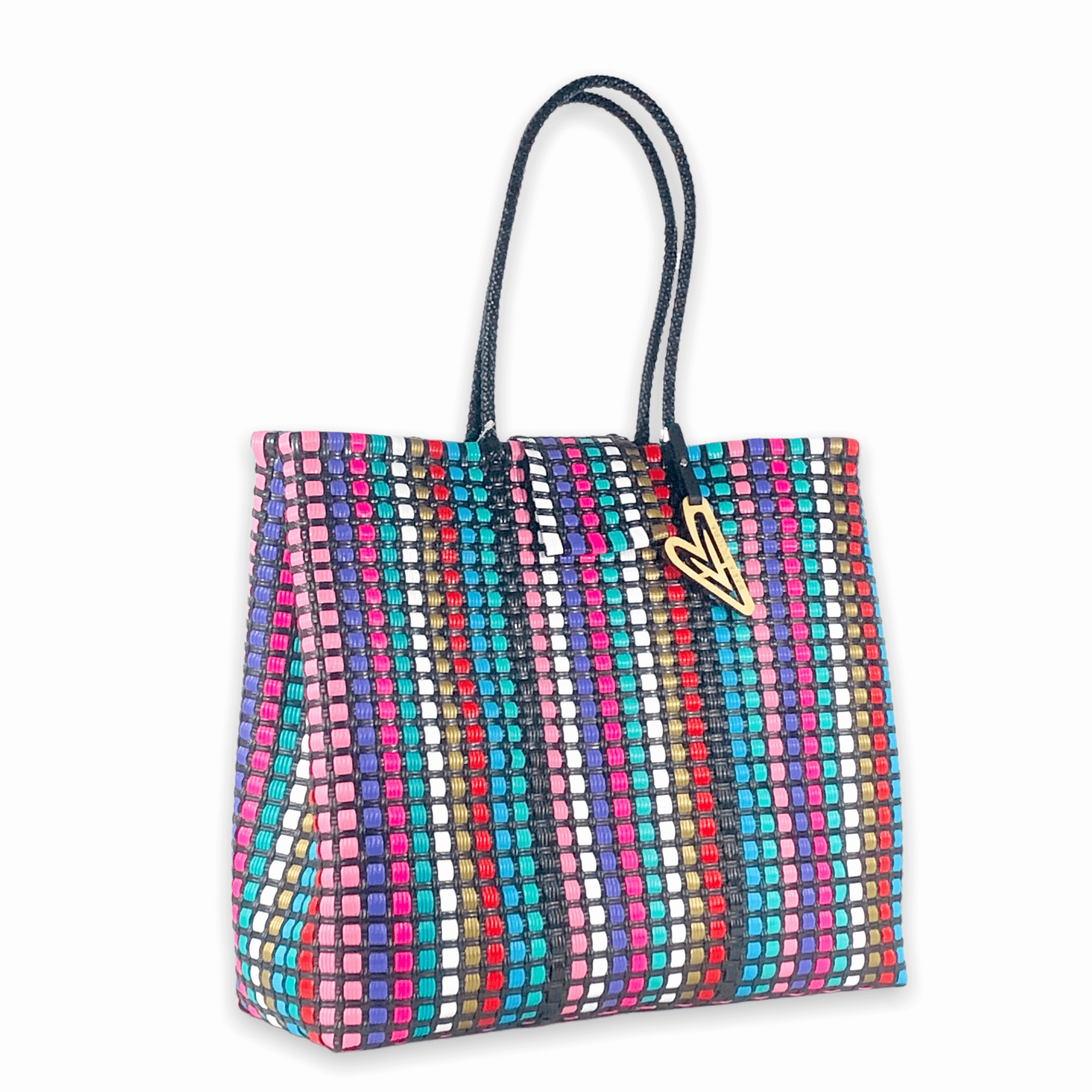 Everyday Choice Maria Victoria | Dragon Fruit | Upcycled, Handwoven, Multicolor Shoulder Tote