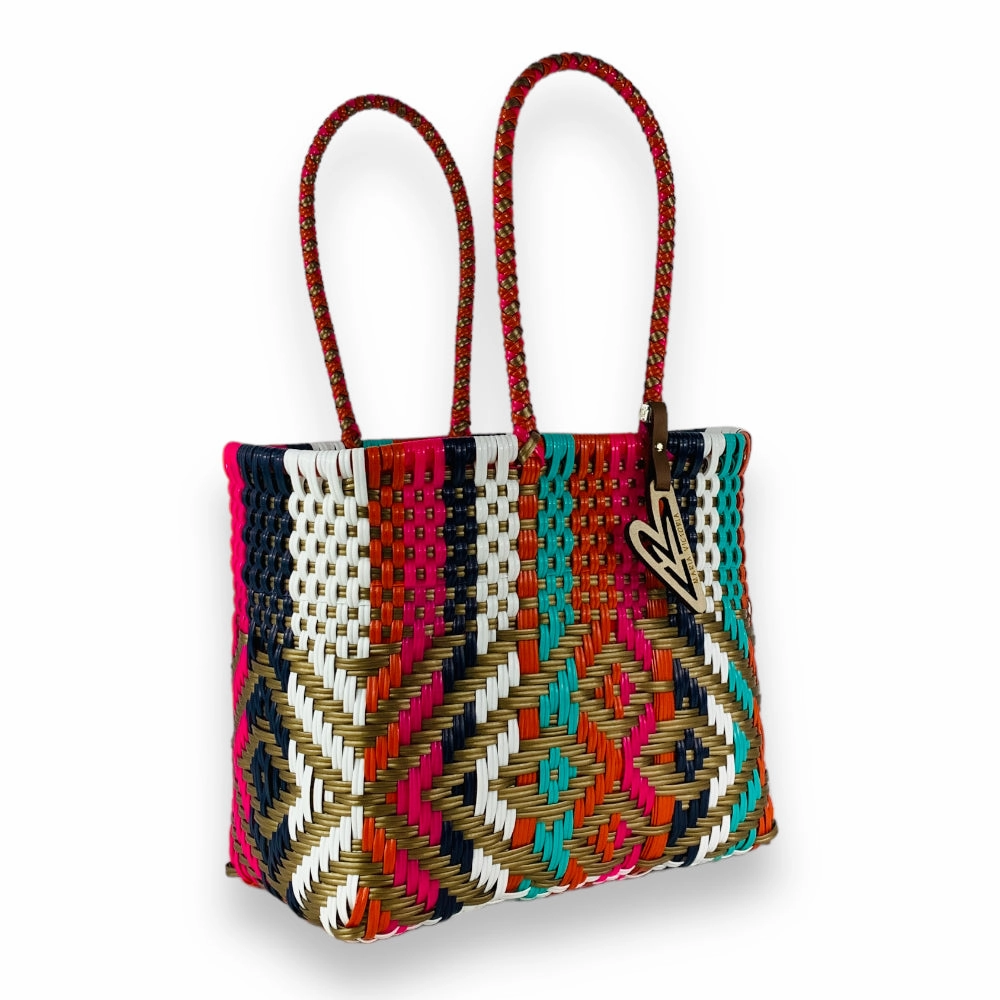 Maria Victoria | Dune Tote | Upcycled, Handwoven, Multicolor Tote Timeless Style Fashion Accessory