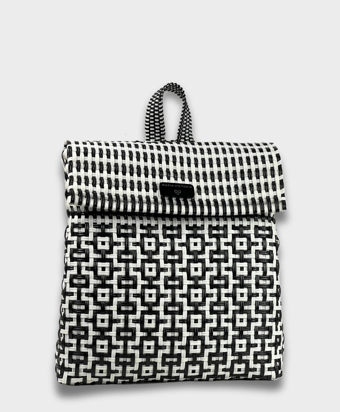 Simple Luxury Stylish Daily Maria Victoria | Gelato WB BK | Upcycled, Handwoven, Backpack