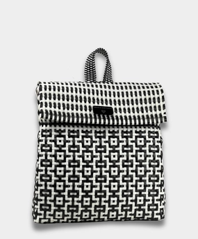 Simple Luxury Stylish Daily Maria Victoria | Gelato WB BK | Upcycled, Handwoven, Backpack