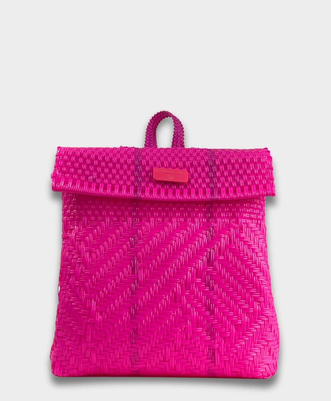 Maria Victoria | Glimmer Magenta BK | Upcycled, Handwoven, Backpack Quality Construction