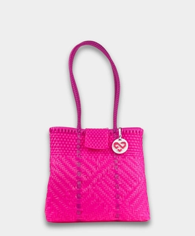 Maria Victoria | Glimmer Magenta TC | Upcycled, Handwoven, Shoulder Bag Fashion Vibe