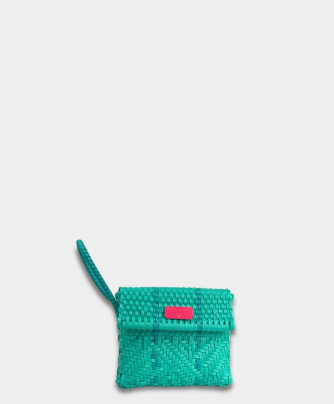 Maria Victoria | Glimmer Mint CA | Upcycled, Handwoven, Wristlet Compact Elegance Minimal Aesthetic