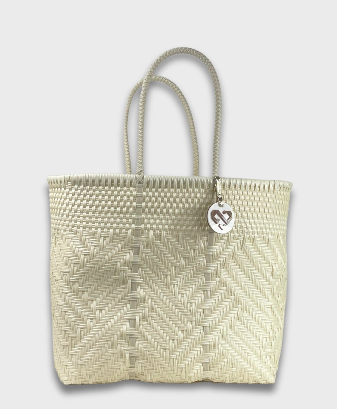 Travel Daily Maria Victoria | Glimmer Pearl Tote | Upcycled, Handwoven