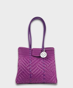 Contemporary Design Maria Victoria | Glimmer Purple TC | Upcycled, Handwoven, Shoulder Bag