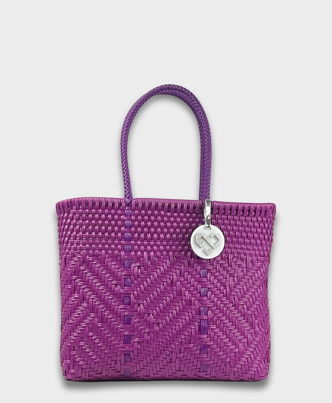 Maria Victoria | Glimmer Purple Tote | Upcycled, Handwoven Practical Choice Functional Accessory