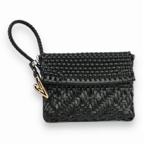 Maria Victoria | Glow Black CA | Upcycled, Handwoven, Wristlet Urban Trend Modern Elegance