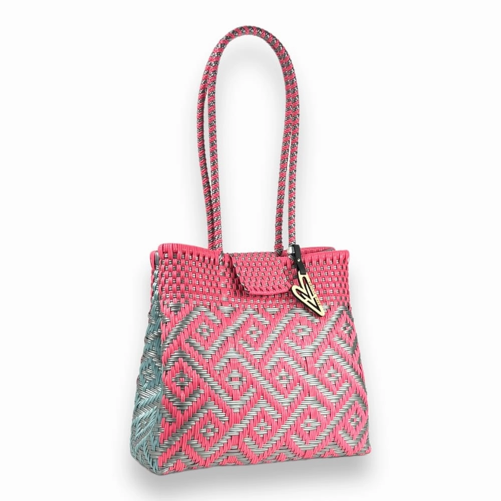 Maria Victoria | Selene TC | Upcycled, Handwoven, Shoulder Bag Compact Tote Travel Utility