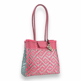 Maria Victoria | Selene TC | Upcycled, Handwoven, Shoulder Bag Compact Tote Travel Utility