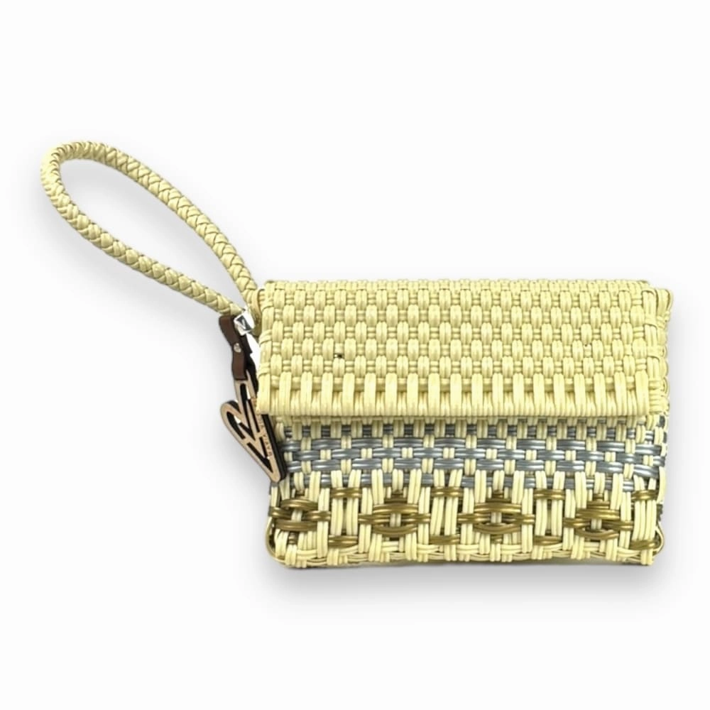 Minimal Edge Maria Victoria | Shine CA | Upcycled, Handwoven, Wristlet