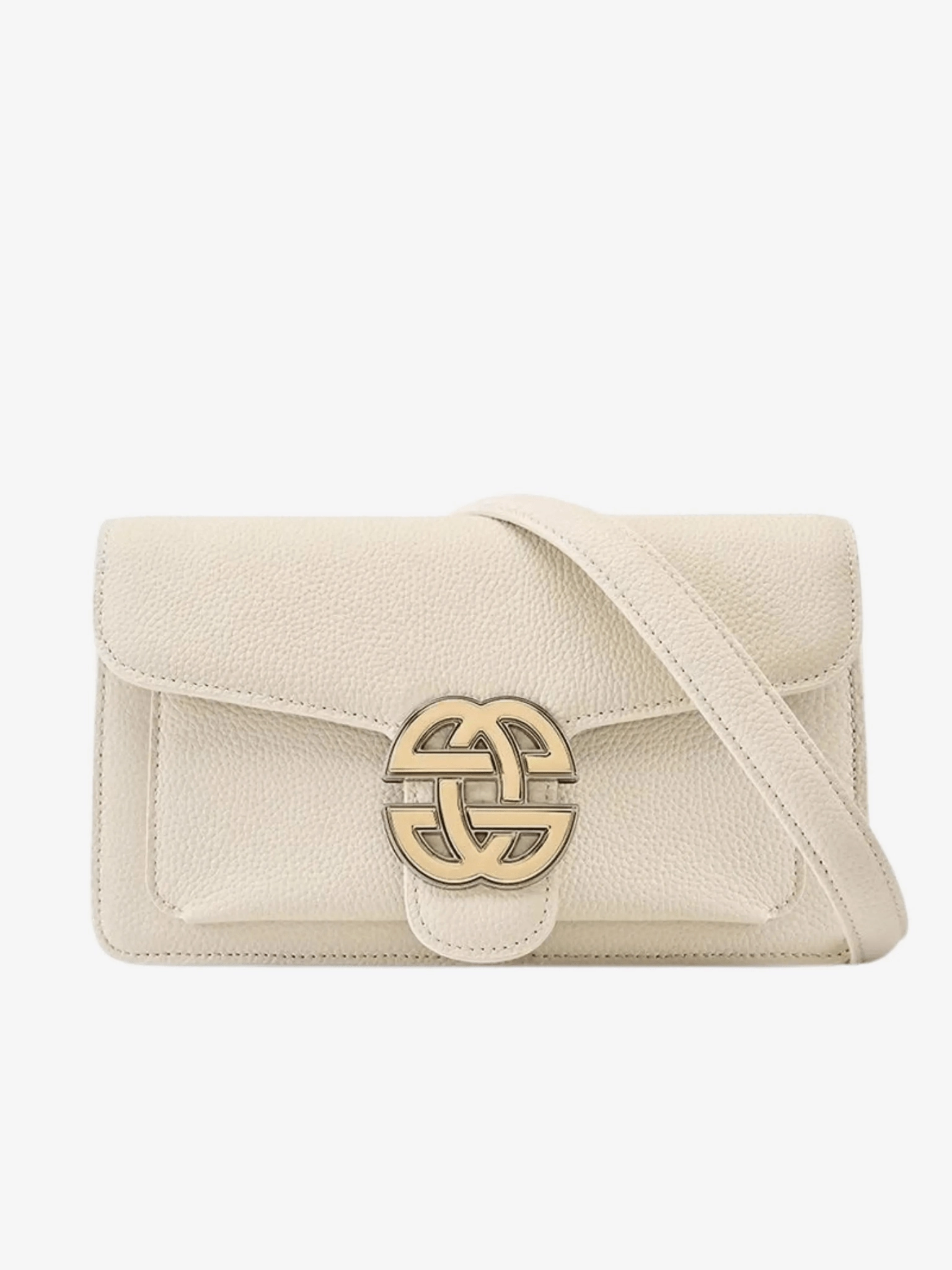 Mariselle | Luxe Taupe Leather Crossbody Bag ?C Elegant & Versatile Compact Comfort