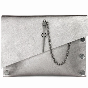 Limited Edition Weekend Look Metallic Silver Dagger Clutch
