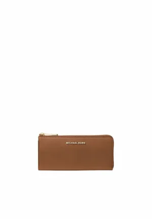 Modern Accessory Luxury Geometry Michael Kors Jet Set Travel Large Quarter-Zip Wallet In Luggage 35T6GTVE3L