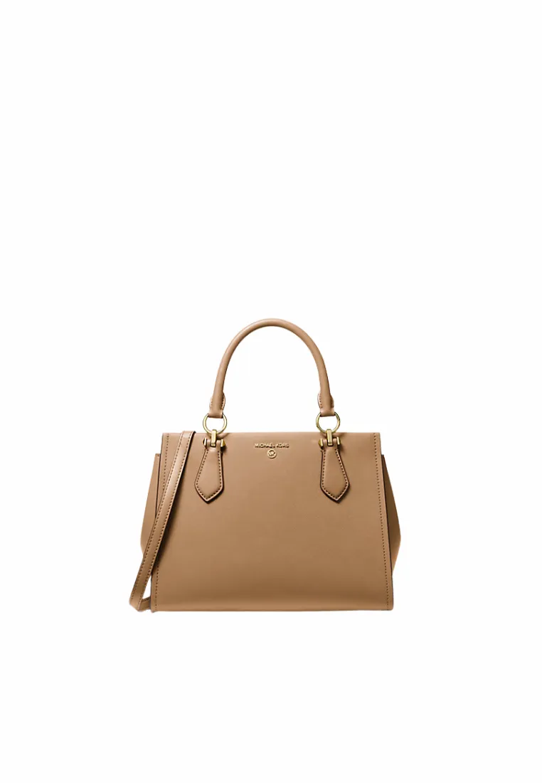 Urban Comfort Michael Kors Marilyn Medium Satchel Bag Saffiano Leather In Luggage 35F5G6AS2L