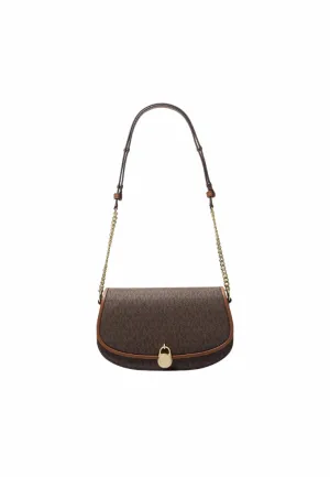 Versatile Use Stylish Comfort Michael Kors Mila Medium Messenger Bag Signature Logo In Brown 35T5GIMM8B