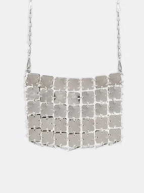 Modern Accessory Mini chain-link bag with square metallic plates