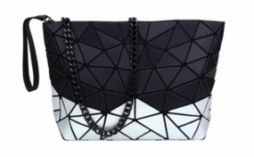 Chic Daily Contemporary Classic Patrizia Luca Two Tone Slanted Square Clutch Style 0H03B2