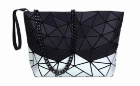 Chic Daily Contemporary Classic Patrizia Luca Two Tone Slanted Square Clutch Style 0H03B2