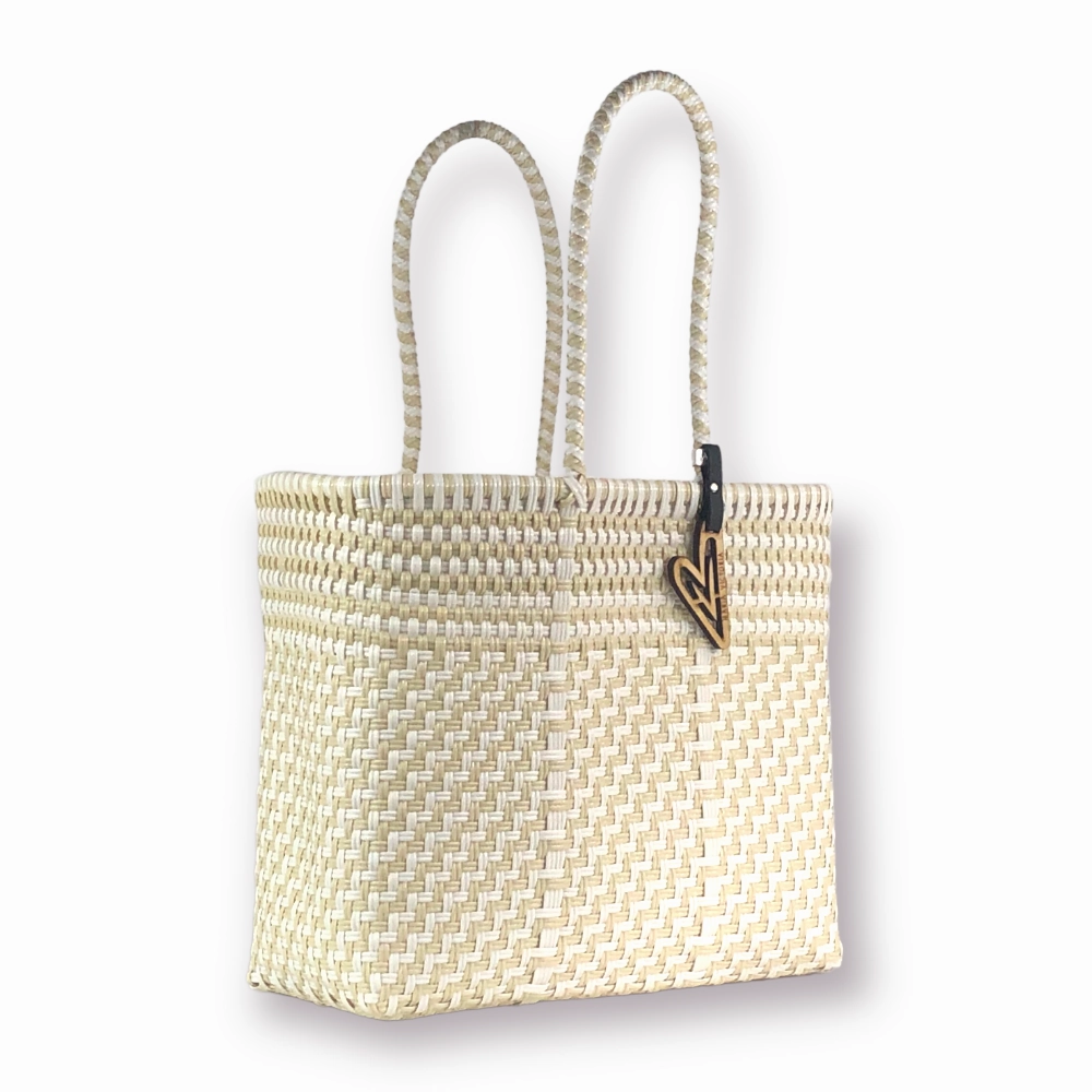 Maria Victoria | Magpie IW Totes | Upcycled, Handwoven, White/Ivory Tote Large Capacity