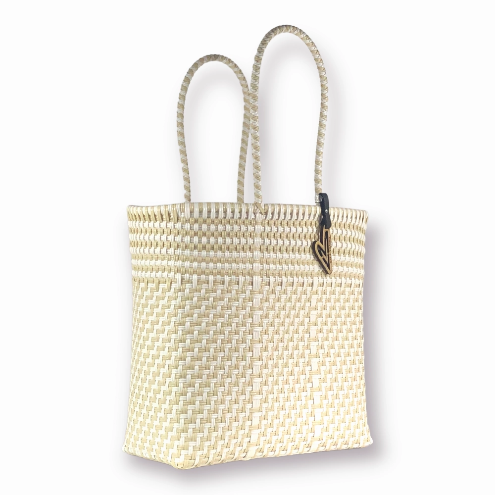 Professional Function Luxury Lifestyle Maria Victoria | Magpie IW Totes | Upcycled, Handwoven, White/Ivory Tote