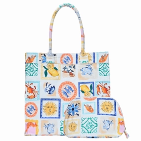 Practical Function Outdoor companion Isla's Mediterranean Mosaic Tote & Pouch Bundle